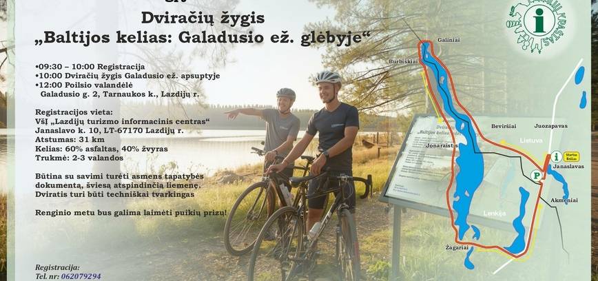 Radtour „Baltic Way: In den Armen des Galadusis-Sees“