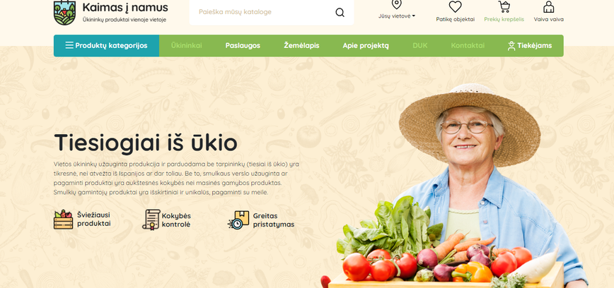 Village to home (products and services directly from the village)