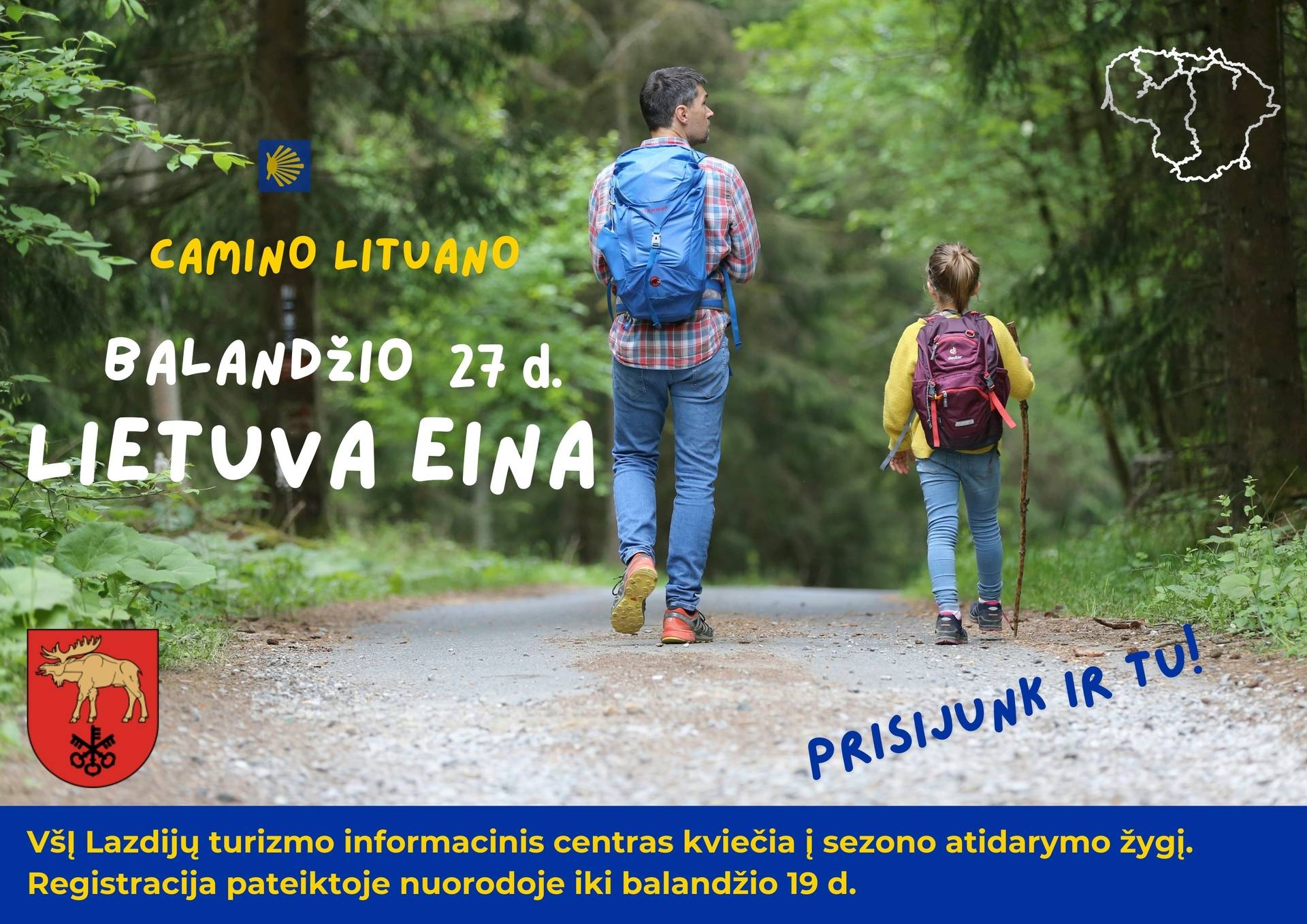 Camino Lituano hike "LITHUANIA IS GOING" route Meteliai-Lazdijai