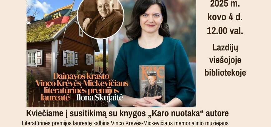 Treffen mit der Schriftstellerin und Journalistin Ilona Skujaite und Präsentation des historischen Romans „Kriegsstimmung“