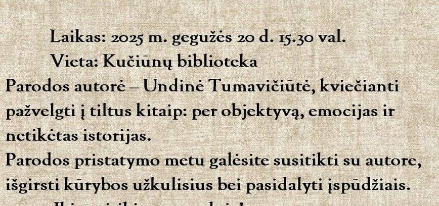 Фотовыставка Ундине Тумавичюте