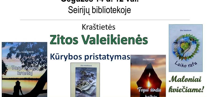 Präsentation der Werke der lokalen Künstlerin Zita Valeikienė