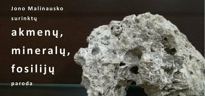 Exhibition of stones, fossils and minerals collected by Jonas Malinauskas