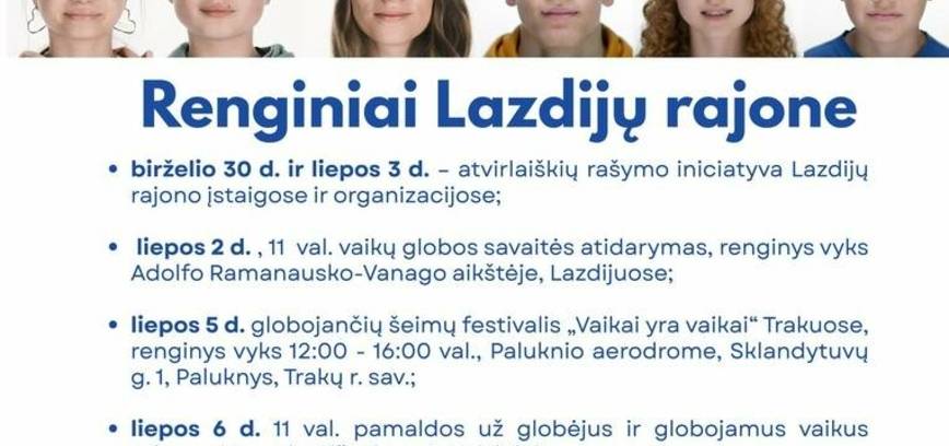 Vaikų globos savaitės atidarymas