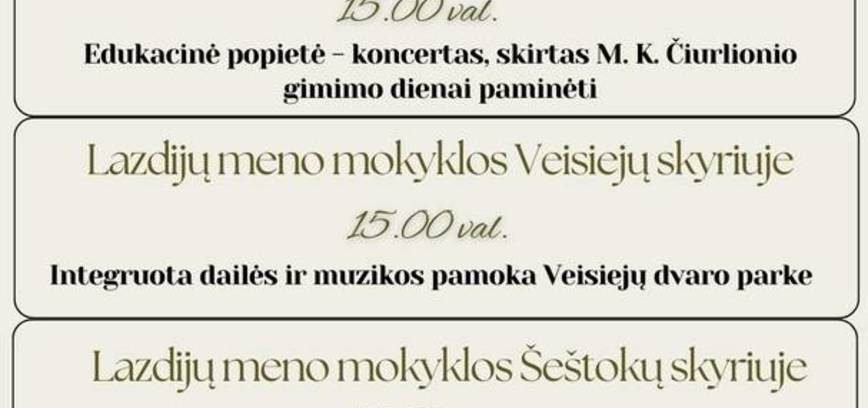 Švęskime ir kurkime kartu su M.K. Čiurlioniu