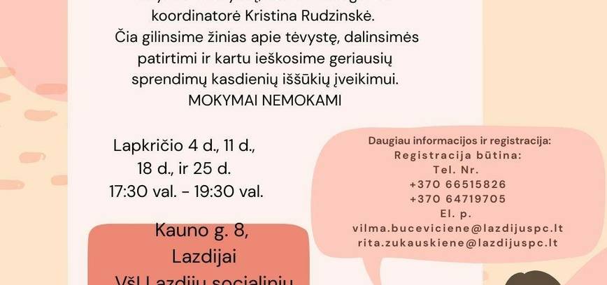 Цикл встреч – тренинг для родителей