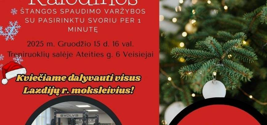 Kalėdinės štangos spaudimo varžybos