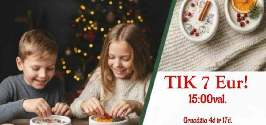 Kalėdinių žvakių gamybos edukacija 