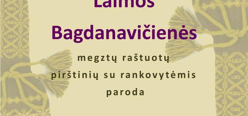 Megztų raštuotų pirštinių su rankovytėmis paroda