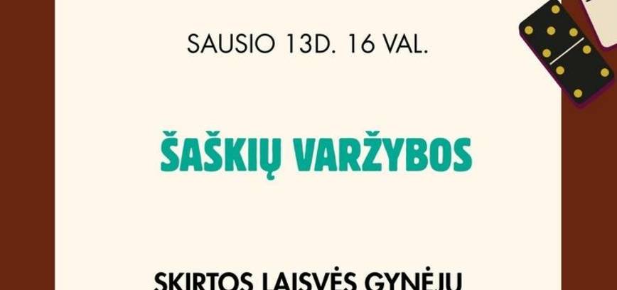 Šaškių varžybos Krikštonių laisvalaikio salėje
