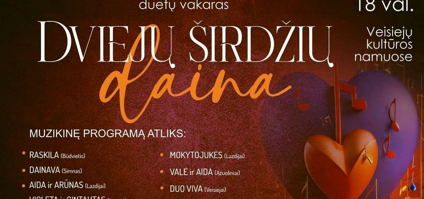 Populiariosios muzikos duetų vakaras 