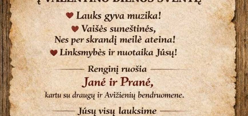 Uroczystość walentynkowa u Jane i Pranė