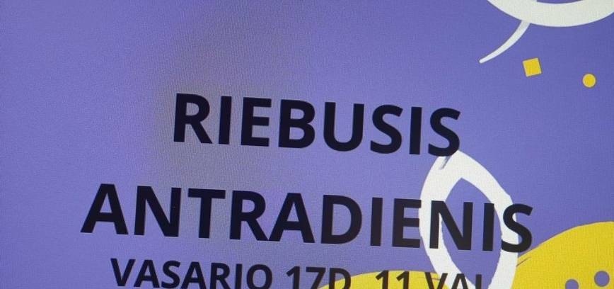 Riebusis antradienis Verstaminų bibliotekoje