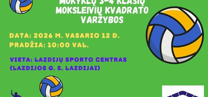 Lazdijų r. mažųjų mokyklų 3-4 klasių moksleivių kvadrato varžybos