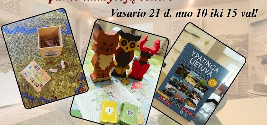 Žaidimų popietė Veisiejų regioninio parko lankytojų centre