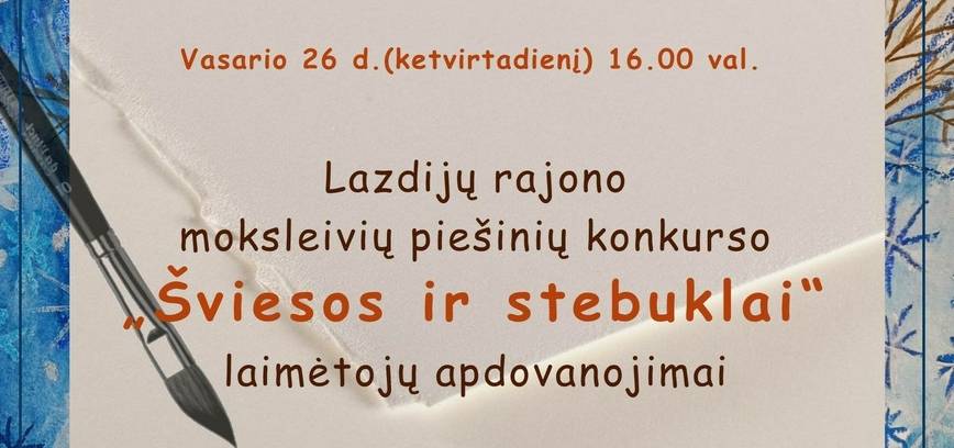Lazdiju r. moksleivių piešinių konkurso 