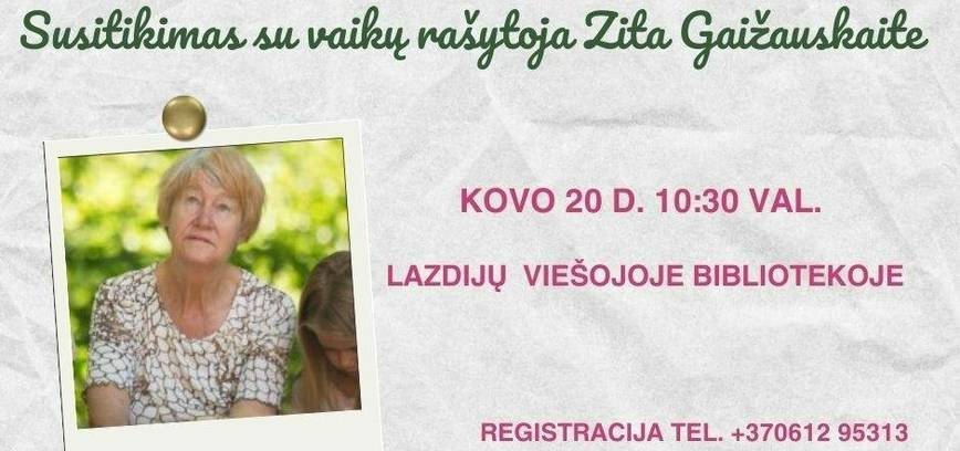 Susitikimas su vaikų rašytoja Zita Gaižauskaite