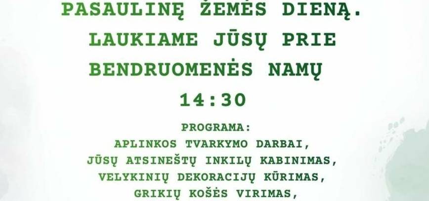 Pasaulinės žemės dienos minėjimas