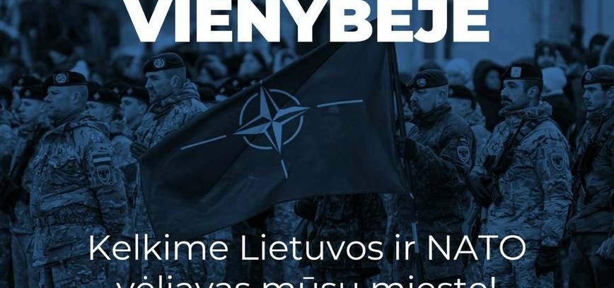 Lietuvos ir NATO vėliavų pakėlimo ceremonija