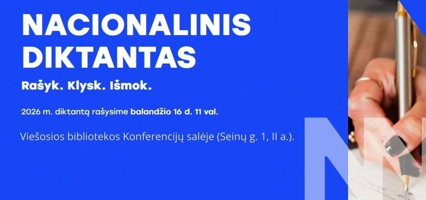 Kviečiame rašyti Nacionalinį diktantą bibliotekoje