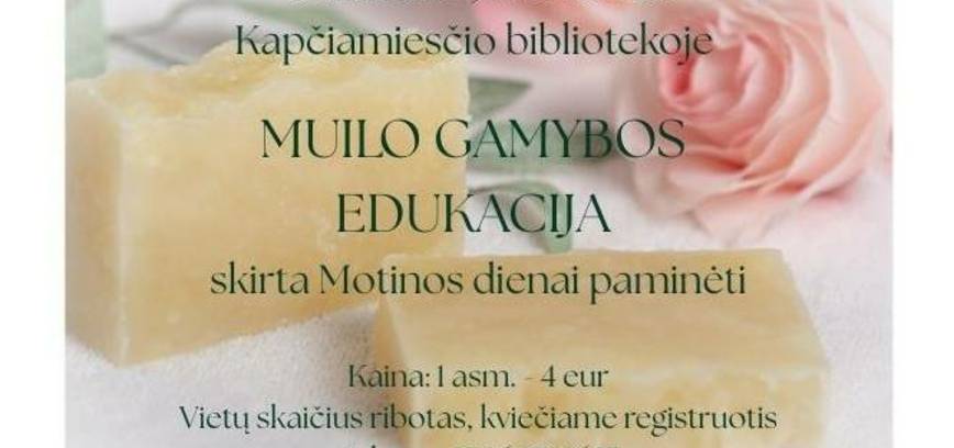 Muilo gamybos edukacija Kapčiamiesčio bibliotekoje