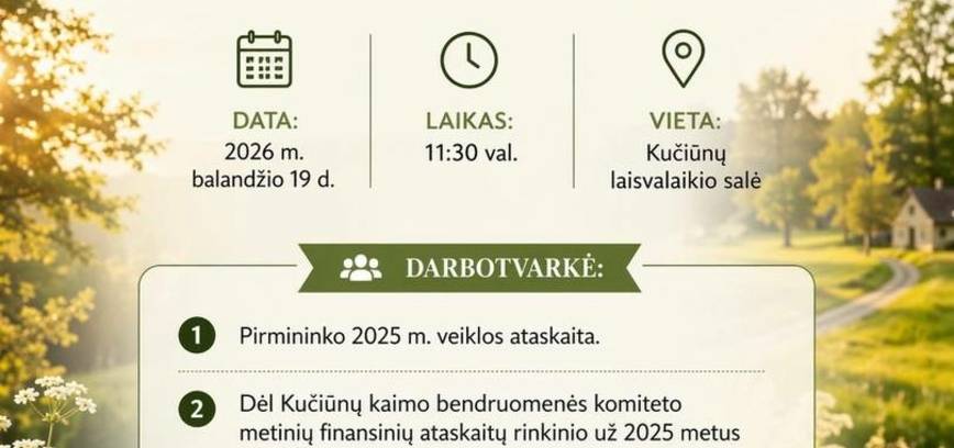 Kučiūnų kaimo bendruomenės visuotinis susirinkimas