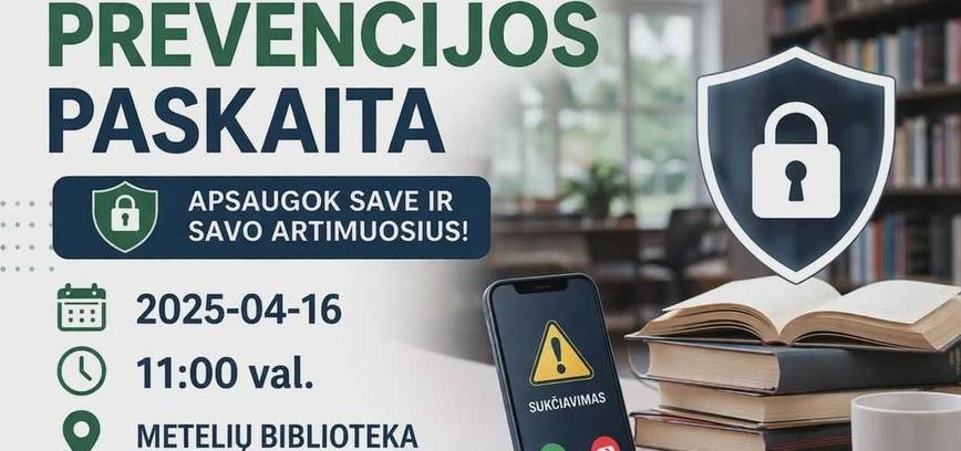 Wykład o zapobieganiu oszustwom w Bibliotece Meteliai