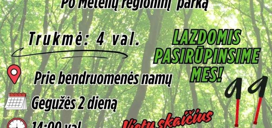 Educational environmental hike through Meteliai Regional Park