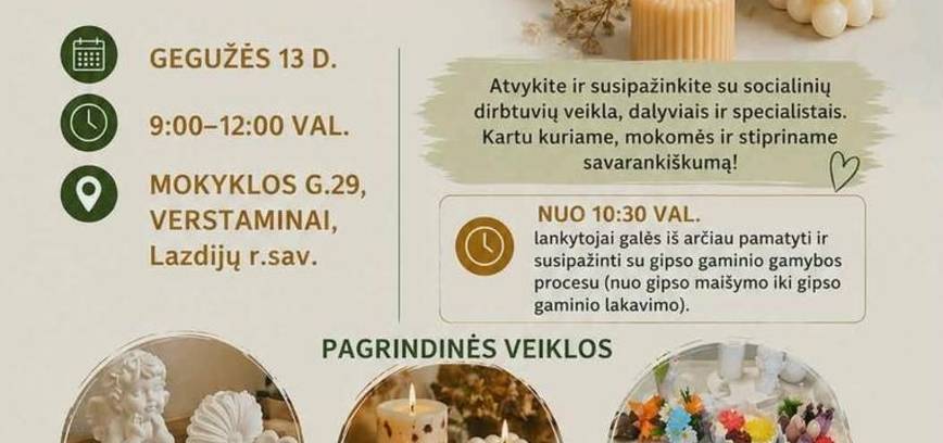 Atvirų durų diena LSPC socialinėse dirbtuvėse