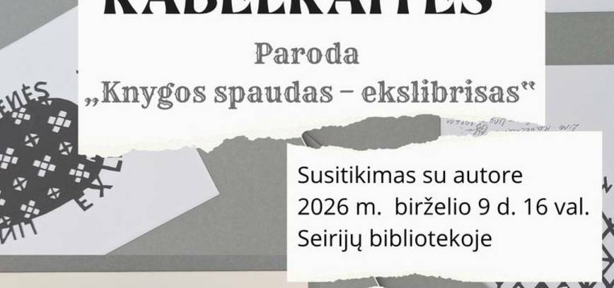 Ausstellung der Tätowiererin Lina Kabelkaitė „Buchdruck – Exlibris“