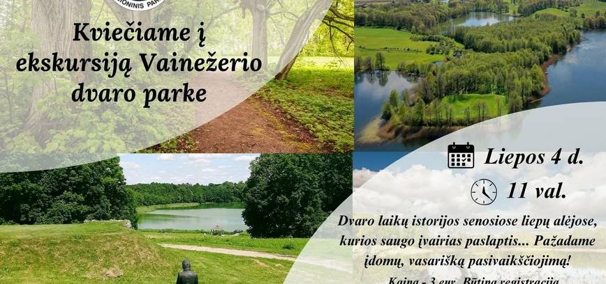 Ekskursija Vainežerio dvaro parke