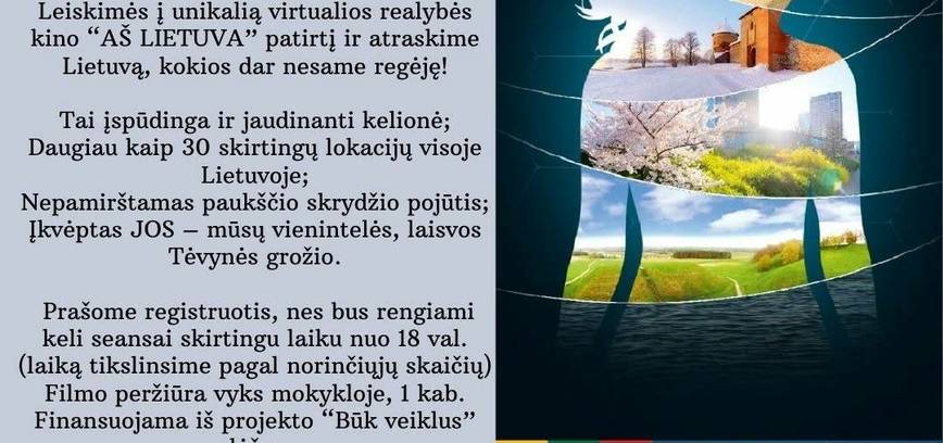 Virtualios realybės filmas Šventežeryje