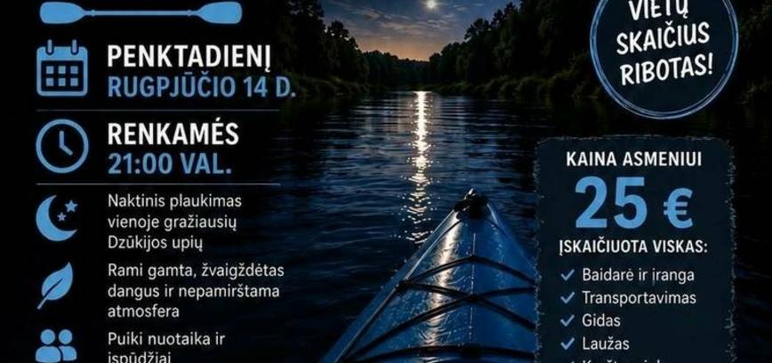 Night kayaking