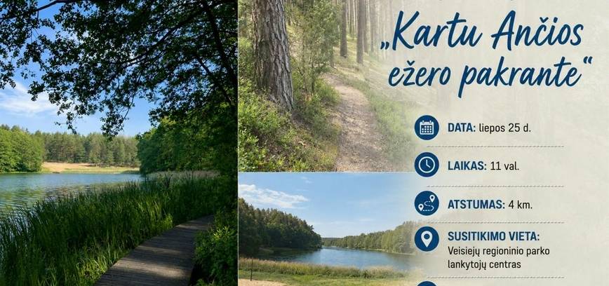 Tėvų ir vaikų žygis ,,Kartu Ančios ežero pakrante