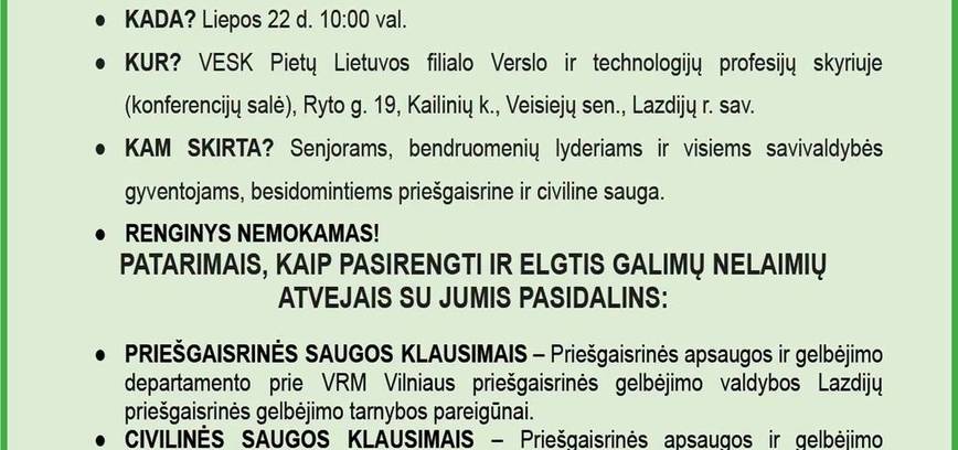 Civilinės saugos atsparumo didinimas Lazdijų rajono savivaldybėje