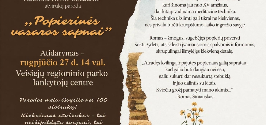 Romo Siniausko atvirukų paroda 