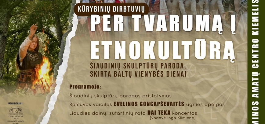 Šiaudinių skulptūrų paroda, skirta baltų vienybės dienai