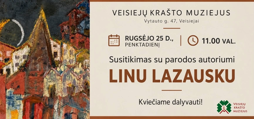Susitikimas su parodos autoriumi Linu Lazausku
