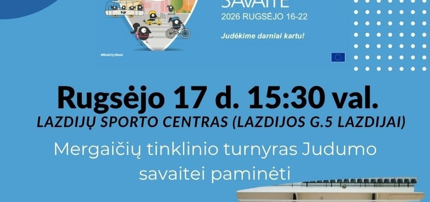Mergaičių tinklinio turnyras Judumo savaitei paminėti