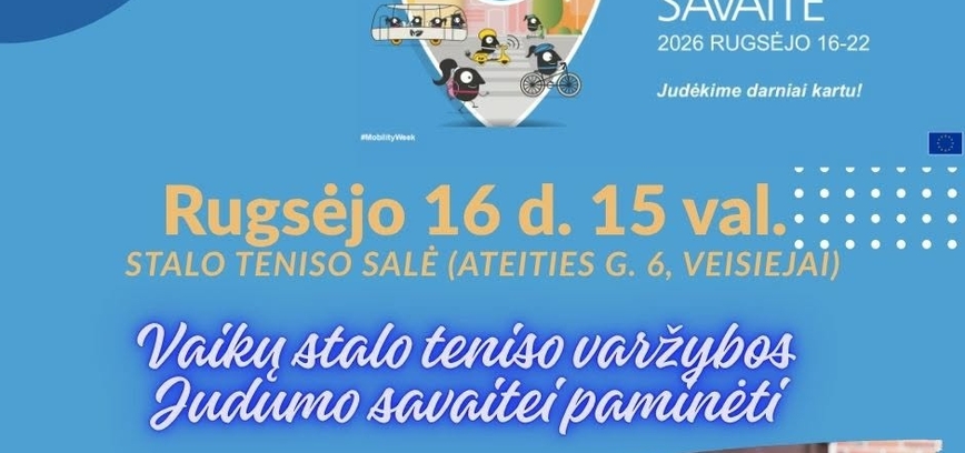 Vaikų stalo teniso varžybos Judumo savaitei paminėti 