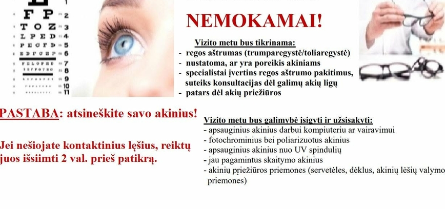 Nemokama regos patikra Krosnoje