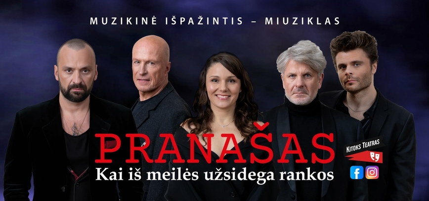 Muzikinė išpažintis – spektaklis, miuziklas „Pranašas. Kai iš meilės užsidega rankos“