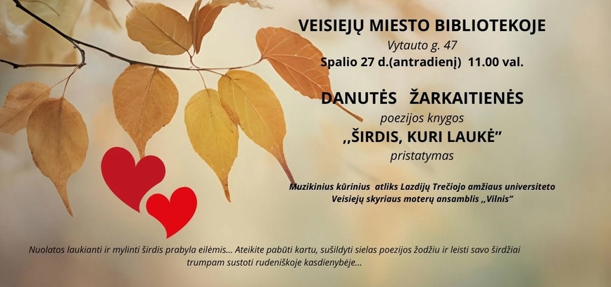 Präsentation des Gedichtbandes „Das wartende Herz“ von Danutė Žarkaitienė
