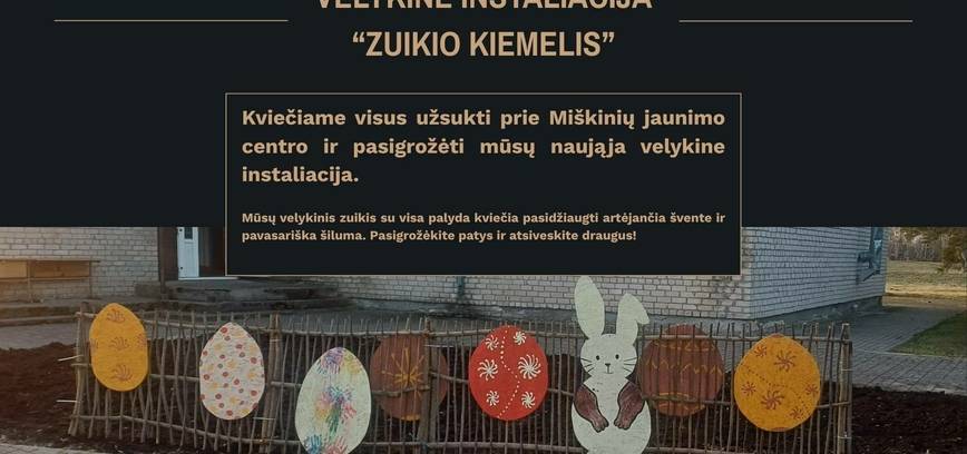 Velykinė instaliacija „Zuikio kiemelis“
