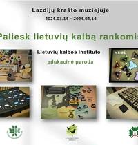 Die Bildungsausstellung „Berühre die litauische Sprache mit deinen Händen“ ist der Feier der Tage der litauischen Sprache gewidmet