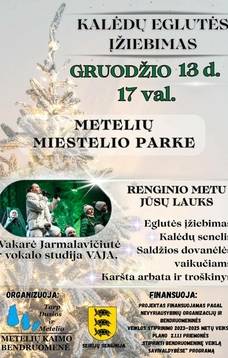 Rozświetlenie choinki w parku miejskim w Meteliach