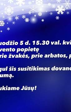 Advento popietė "Prie žvakės, prie arbatos, prie žodžio"