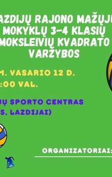 Lazdijų r. mažųjų mokyklų 3-4 klasių moksleivių kvadrato varžybos