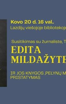 Prezentacja książki „Miód piołunowy” przez prezenterkę telewizyjną Editę Mildažytė