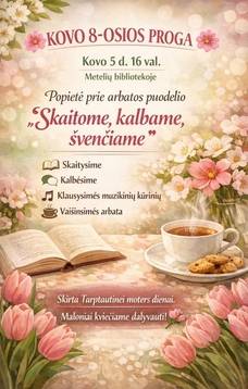 Afternoon over a cup of tea "Reading, talking, celebrating"